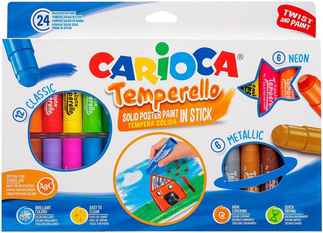 Crayon de couleur - CARIOCA - Temperello Poster - 8 pastels - Violet - Mixte - Beaux-Arts et Loisirs créatifs