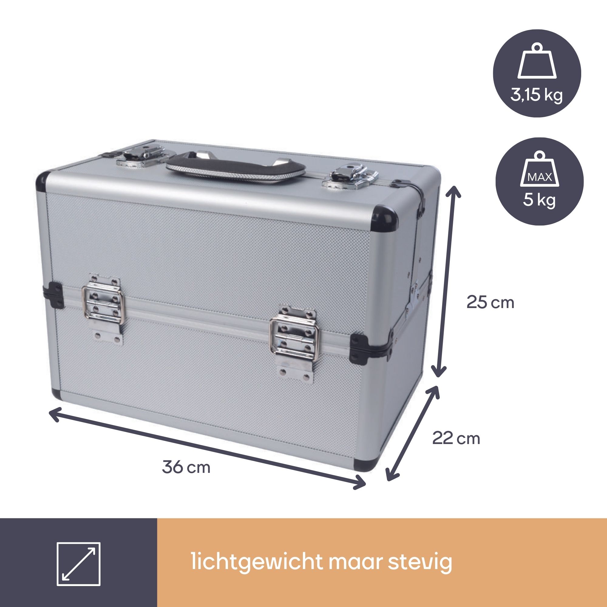 Aluminium koffer, lege doos, zwart, kubusvorm, gereedschapskoffer, 25 x 25 x 25 cm, met rasterschuim Aluminium koffer, lege doos, zwart, kubusvorm, gereedschapskoffer, 25 x 25 x 25 cm, met rasterschuim