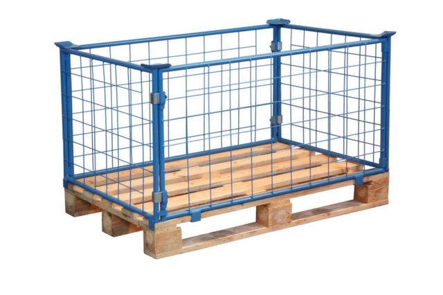 Fahrgestell KM für Euro-Paletten, verzinkt, Höhe 650 mm, 800 Kg, Vollgummirollen, Feststeller